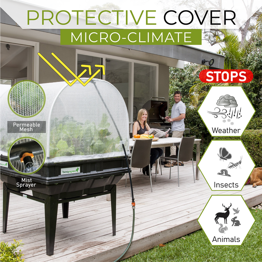 Medium Vegepod with Canopy (Mesh), Trolley and Polytunnel Cover - PRE ORDER - Estimated Ship Date OCTOBER 1ST