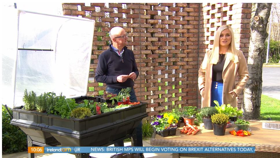 Paraic of Horkans discussing the  many benefits of a Vegepod on Virgin Media Ireland